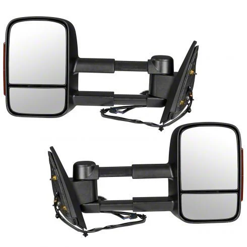 Powered Heated Manual Folding Towing Mirrors with Amber Turn Signal Lens (07-14 Sierra 2500 HD)