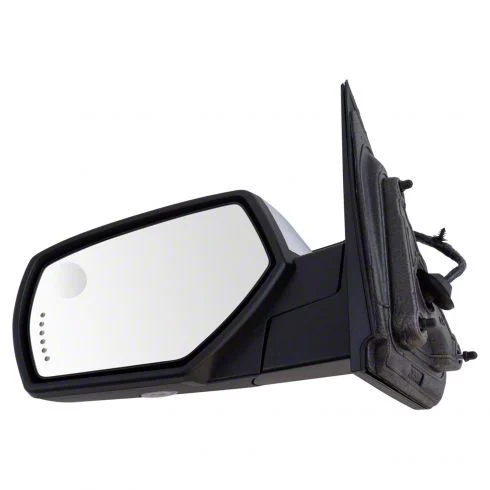 Powered Heated Memory Side Mirror with Chrome Cap; Driver Side (15-19 Sierra 2500 HD)