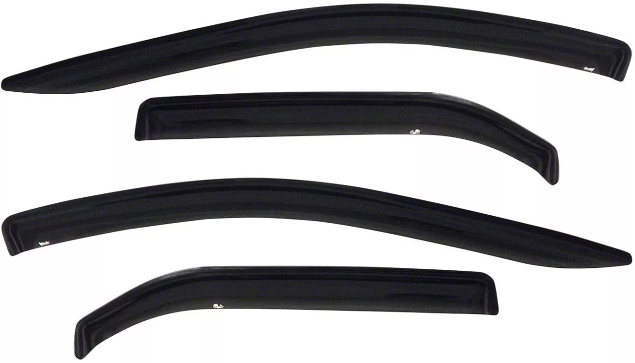 Westin Tape-On Window Deflectors; Front and Rear; Smoke (07-14 Sierra 2500 HD Crew Cab)