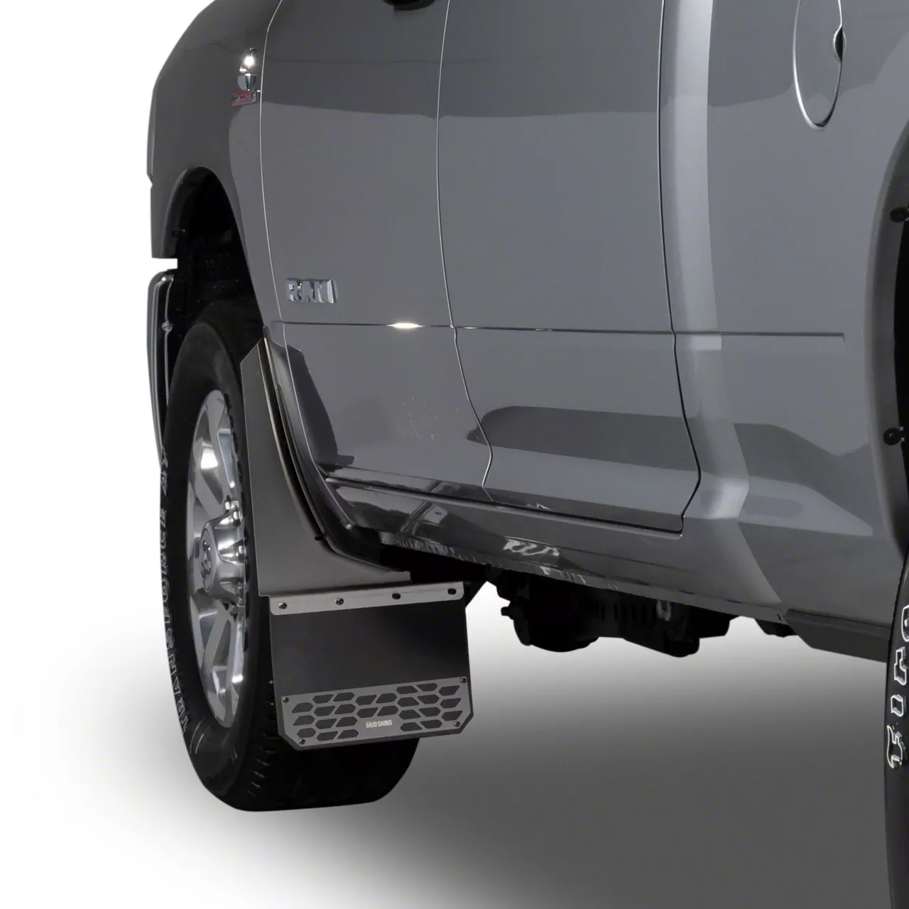 Putco Solid Mud Skins; Brushed; Front or Rear (15-19 Sierra 2500 HD)