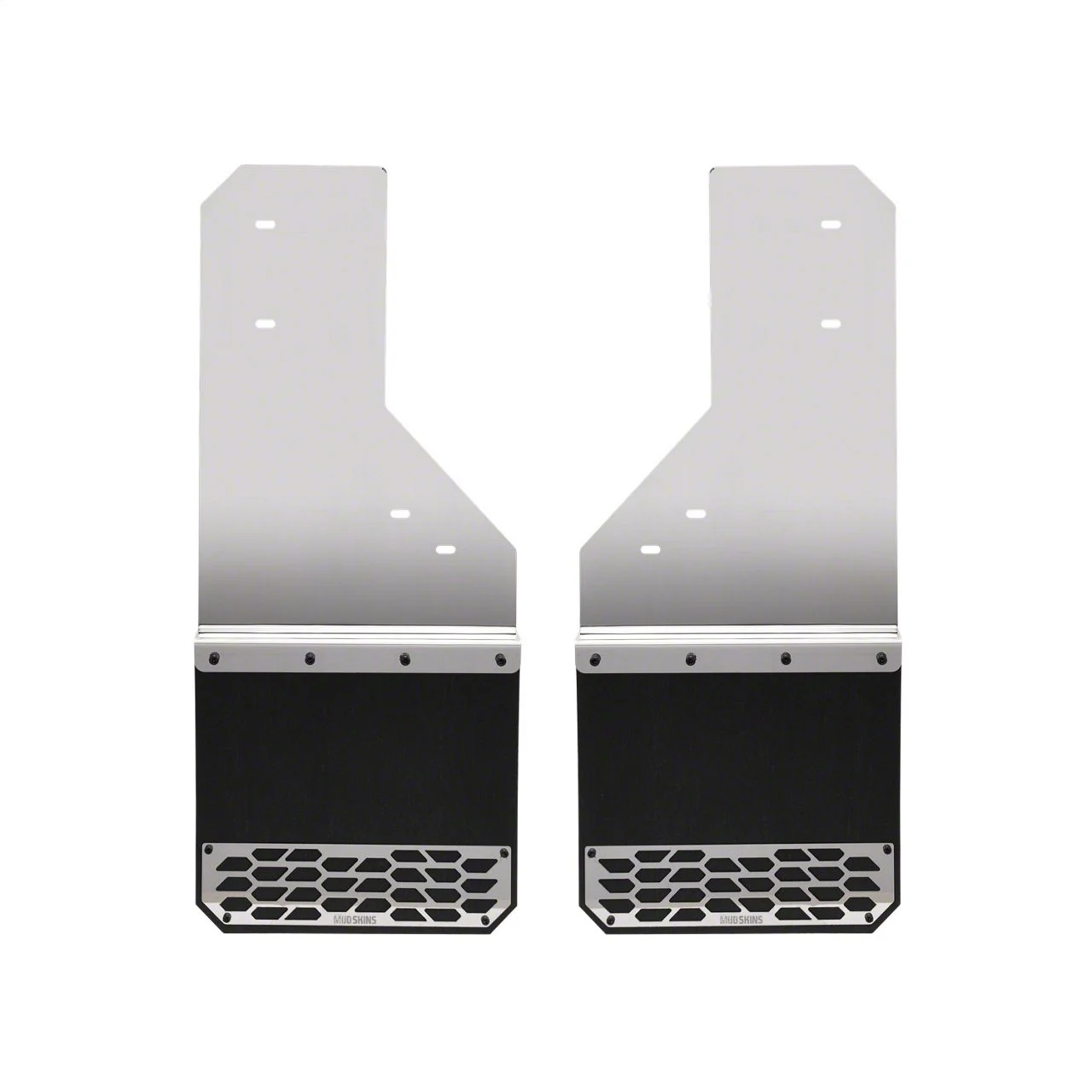 Putco Solid Mud Skins; Polished; Front or Rear (20-26 Sierra 2500 HD)