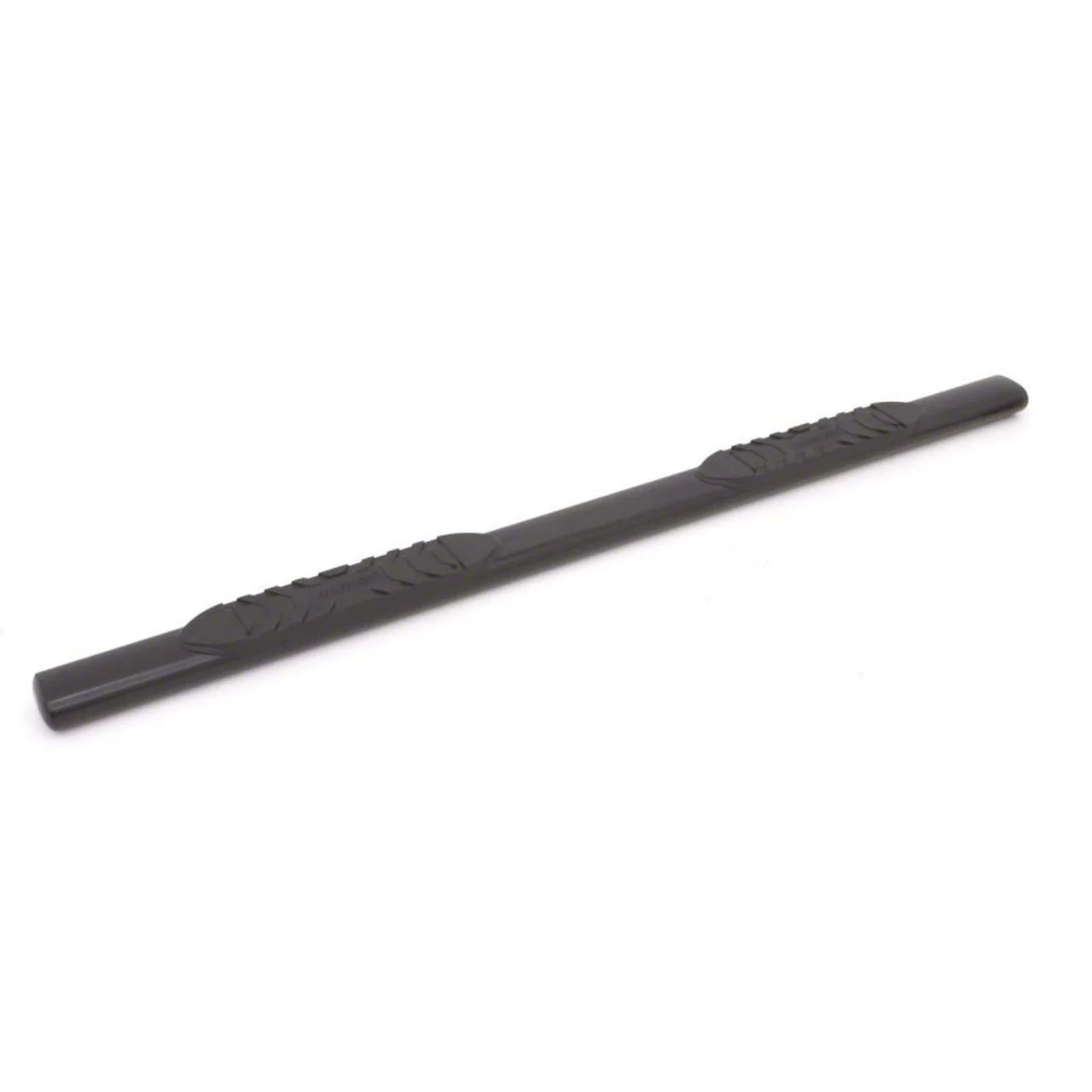 5-Inch Oval Straight Nerf Side Step Bars; Black (07-19 Sierra 2500 HD Crew Cab)