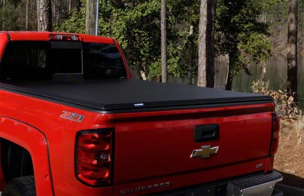 Hard Fold Tonneau Cover; Black (07-14 Sierra 2500 HD w/ 8-Foot Long Box)