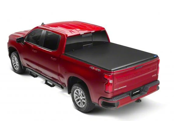 Hard Fold Tonneau Cover; Black (15-19 Sierra 2500 HD w/ 6.50-Foot Standard Box)