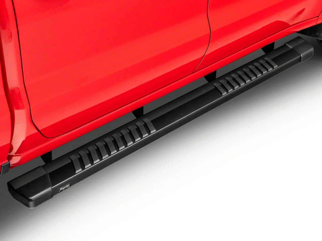 Raptor Series 6-Inch OEM Style Slide Track Running Boards; Black Textured (19-26 Silverado 1500 Crew Cab)