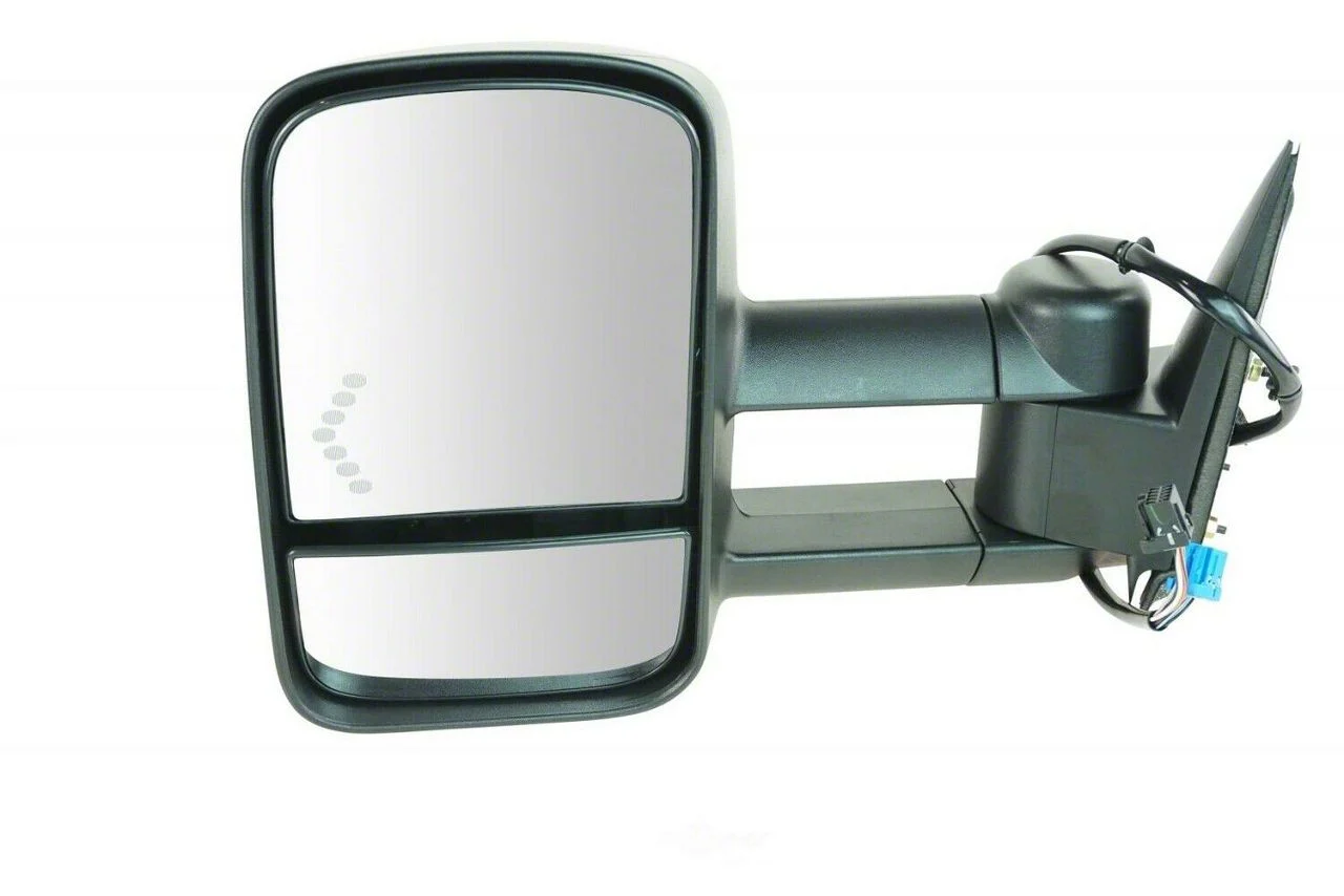 180 Degree Swing Powered Heated Manual Folding Towing Mirror; Driver Side (03-06 Silverado 1500)