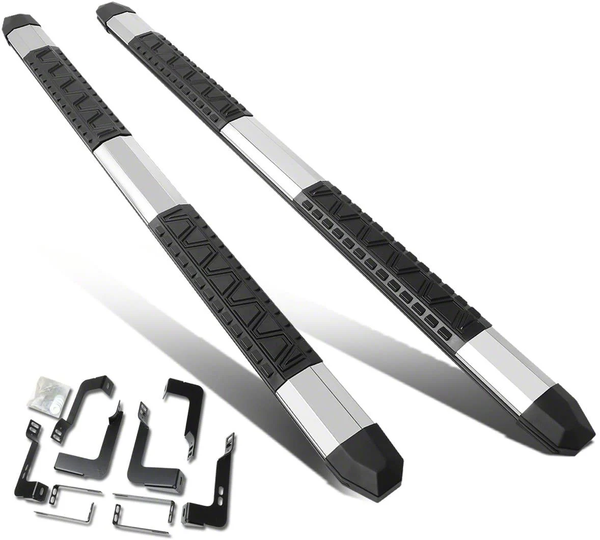 5-Inch Running Boards; Stainless Steel (07-18 Silverado 1500 Crew Cab)