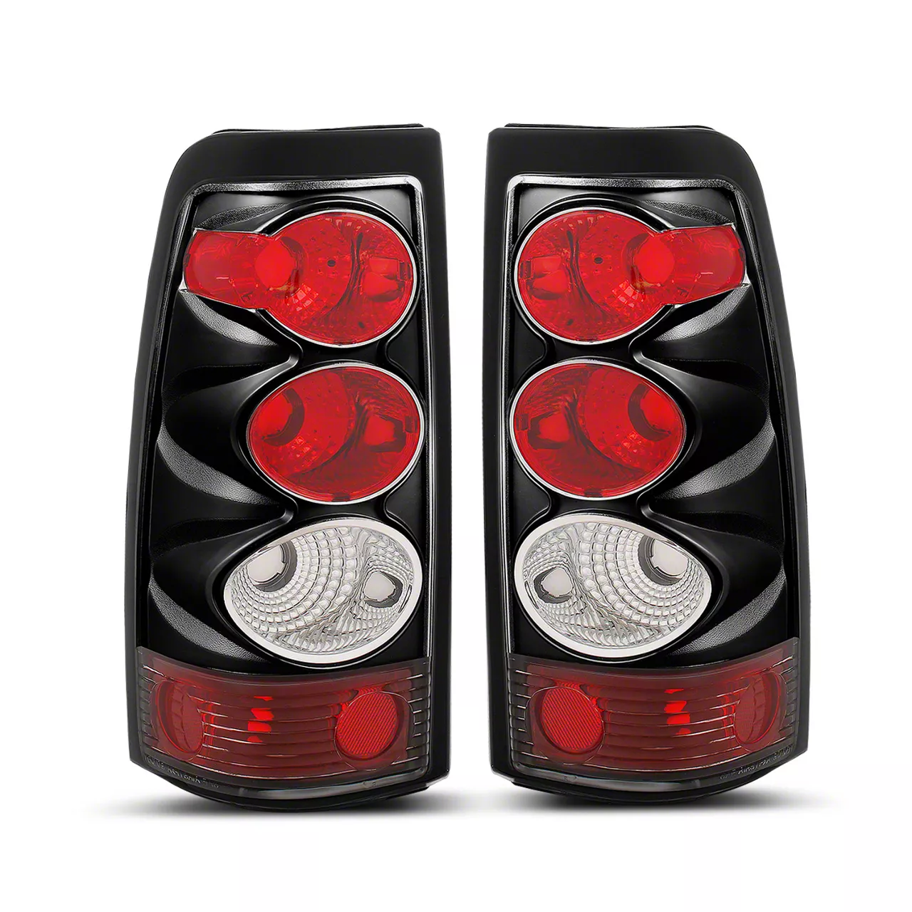 Raxiom Axial Series Tail Lights; Black Housing; Clear Lens (03-06 Silverado 1500 Fleetside)