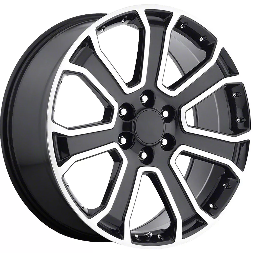 OE Revolution G-06 Gloss Black Milled 6-Lug Wheel; 22x9; 31mm Offset (19-26 Silverado 1500)