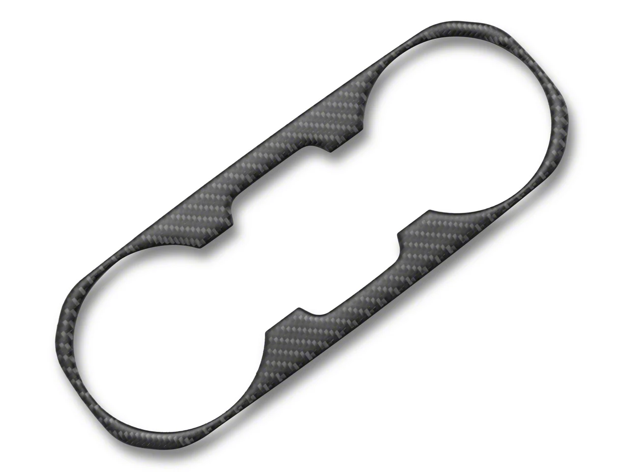 Center Console Cup Holder Accent Trim; Matte Domed Carbon Fiber (19-21 Silverado; 2022 Silverado 1500 LTD)