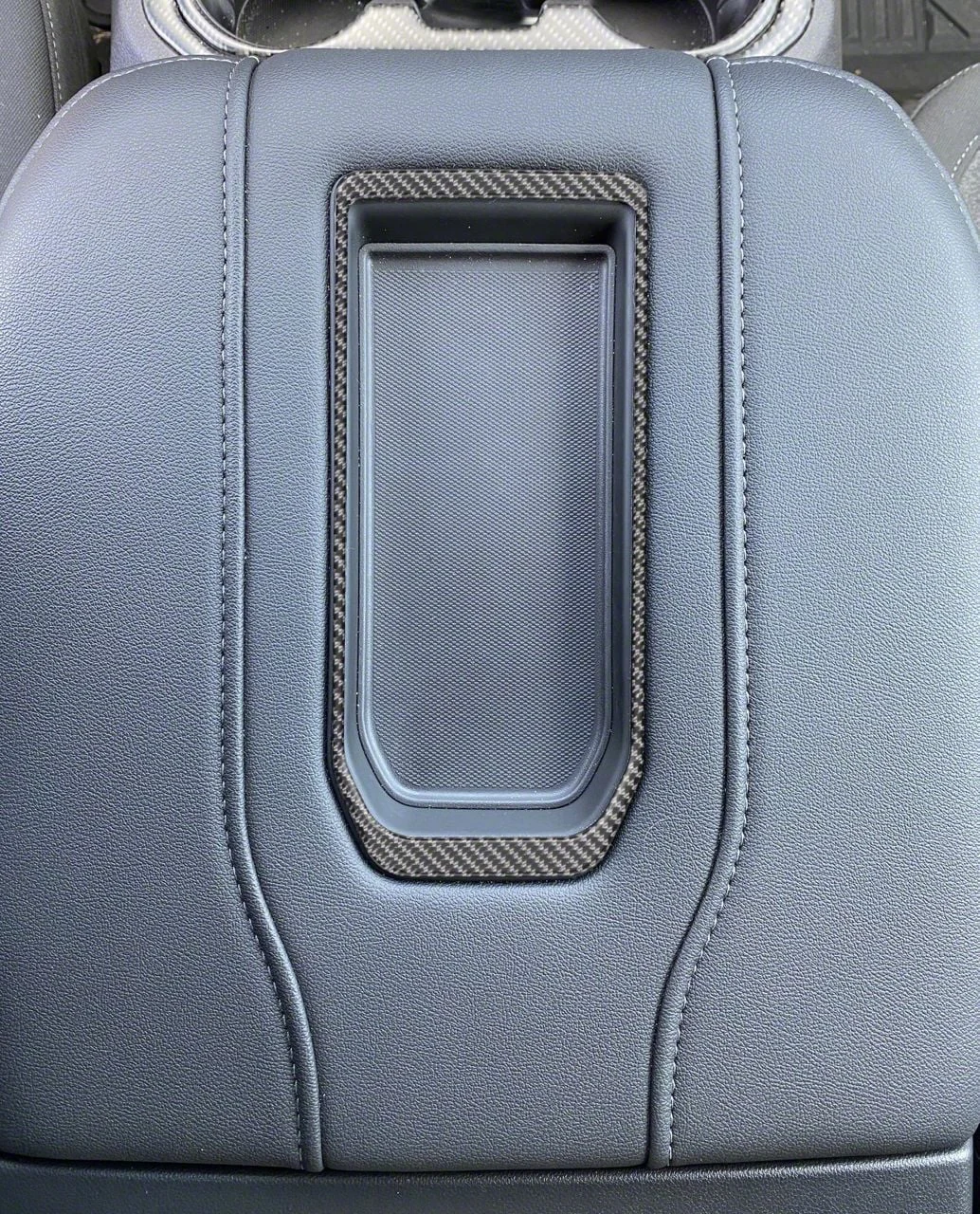 Center Console Tray Accent Trim; Matte Domed Carbon Fiber (19-21 Silverado; 2022 Silverado 1500 LTD)
