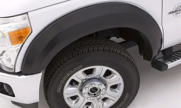 Elite Series Extra Wide Style Fender Flares; Front; Smooth Black (07-13 Silverado 1500)