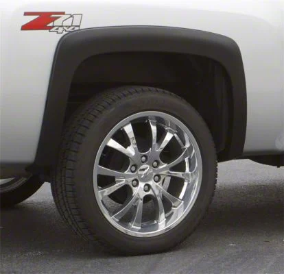 Elite Series Sport Style Fender Flares; Rear; Smooth Black (07-13 Silverado 1500)