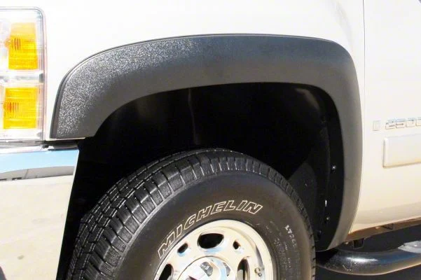 Elite Series Sport Style Fender Flares; Front; Textured Black (07-13 Silverado 1500)
