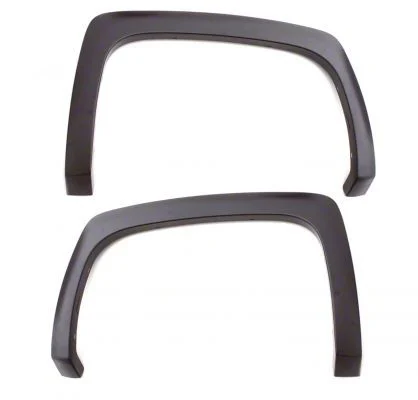 Elite Series Sport Style Fender Flares; Rear; Smooth Black (16-18 Silverado 1500 w/ 6.50-Foot & 8-Foot Long Box)
