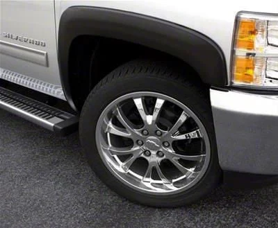 Elite Series Sport Style Fender Flares; Front and Rear; Textured Black (14-15 Silverado 1500 w/ 5.80-Foot Short Box)