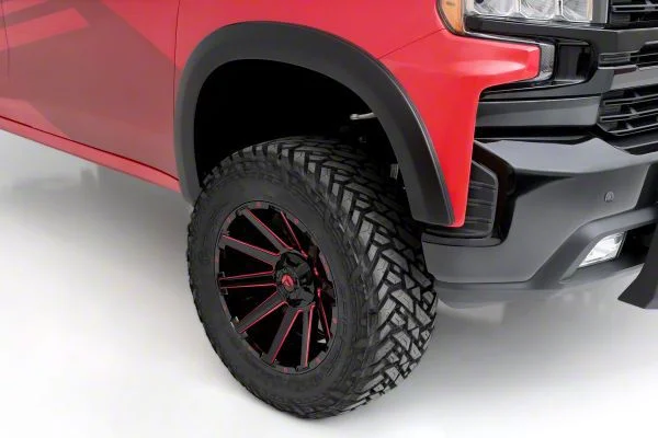 Elite Series Sport Style Fender Flares; Front; Textured Black (19-21 Silverado 1500)