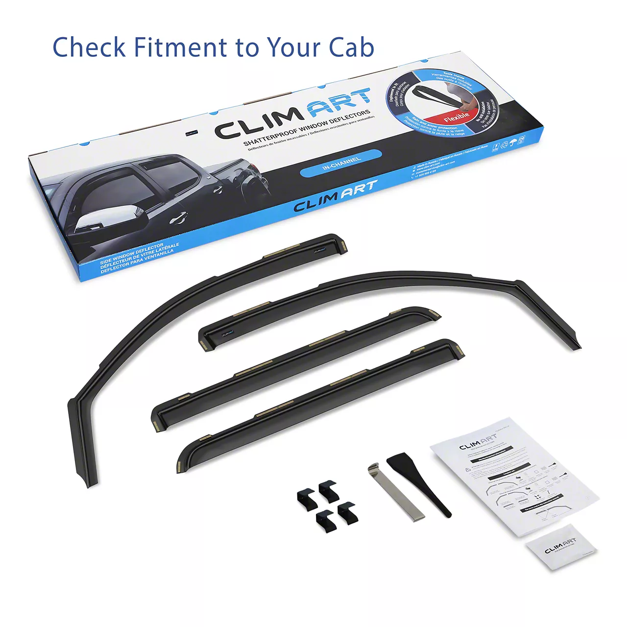 in-Channel Window Deflectors (14-18 Silverado 1500 Crew Cab)