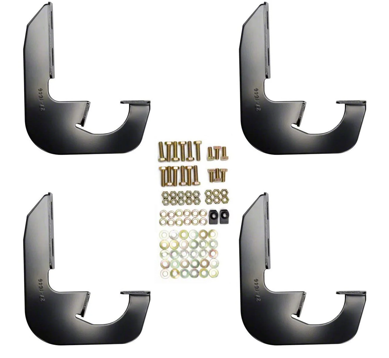 Westin Molded/Sure Grip Running Board Mounting Kit; Black (14-18 Silverado 1500 Regular Cab)