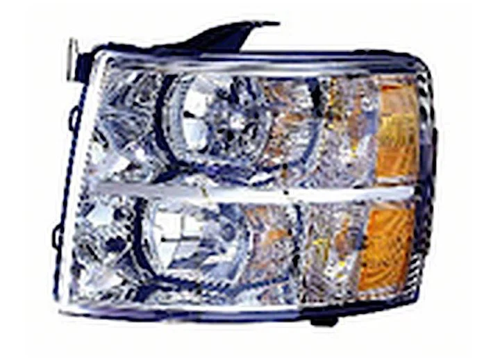 CAPA Replacement Headlight; Chrome Housing; Clear Lens; Driver Side (07-13 Silverado 1500)