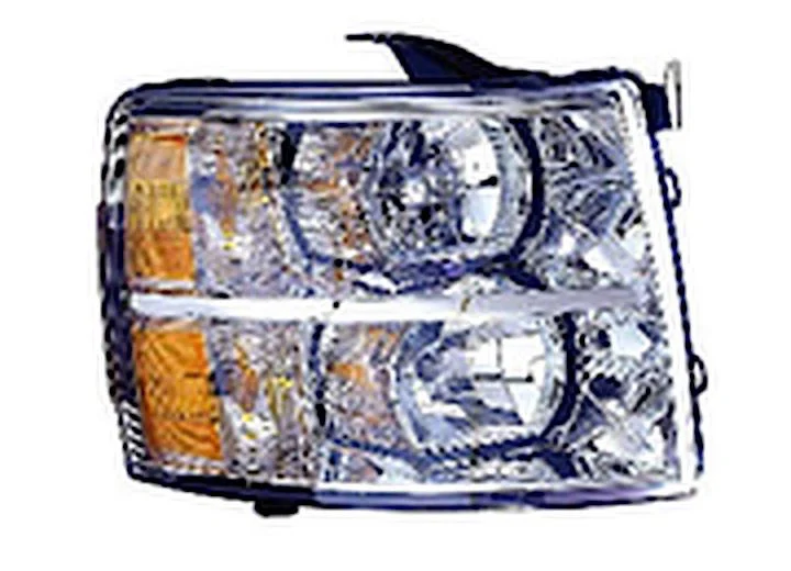 CAPA Replacement Headlight; Chrome Housing; Clear Lens; Passenger Side (07-13 Silverado 1500)