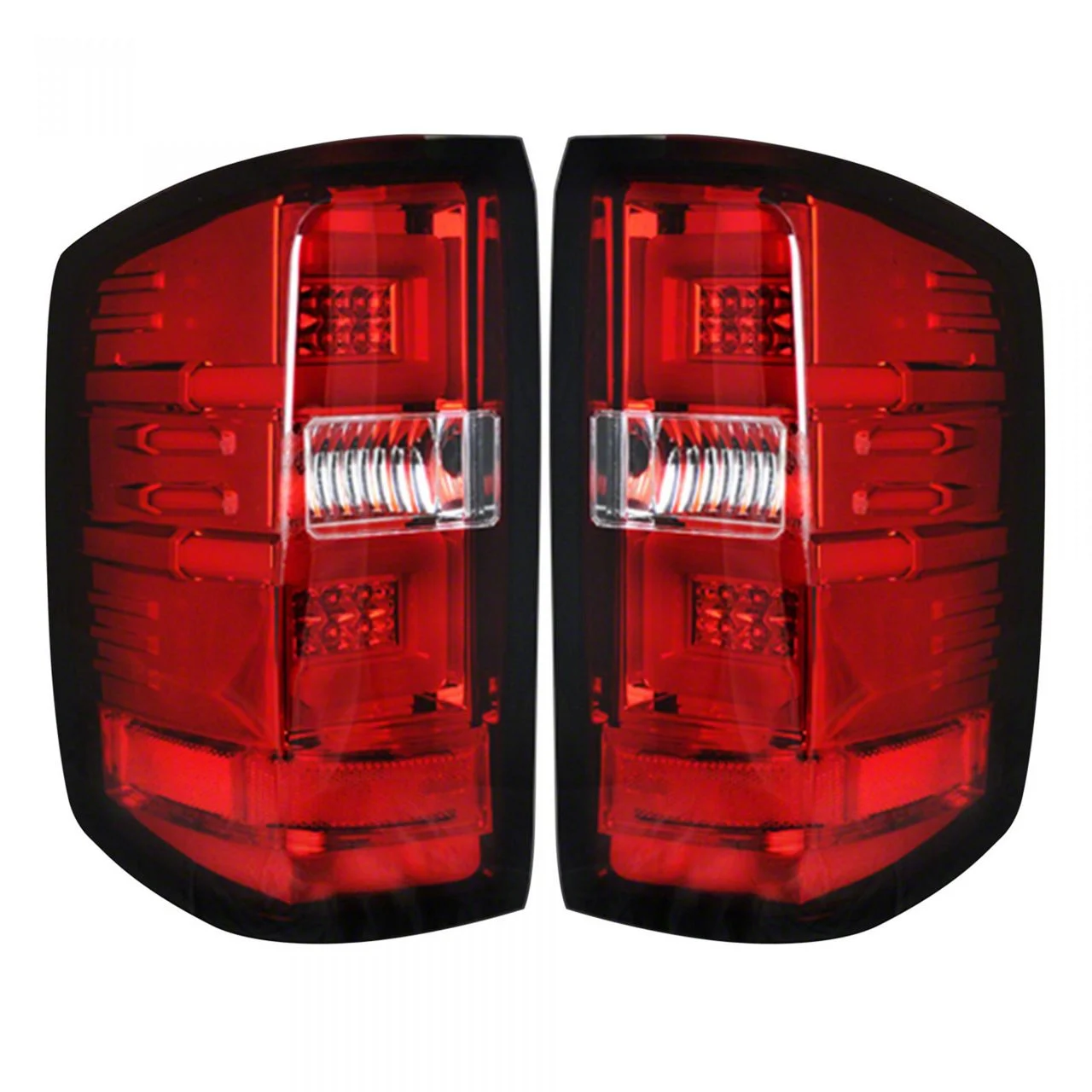OLED Tail Lights; Chrome Housing; Red Lens (16-18 Silverado 1500 w/ Factory LED Tail Lights)