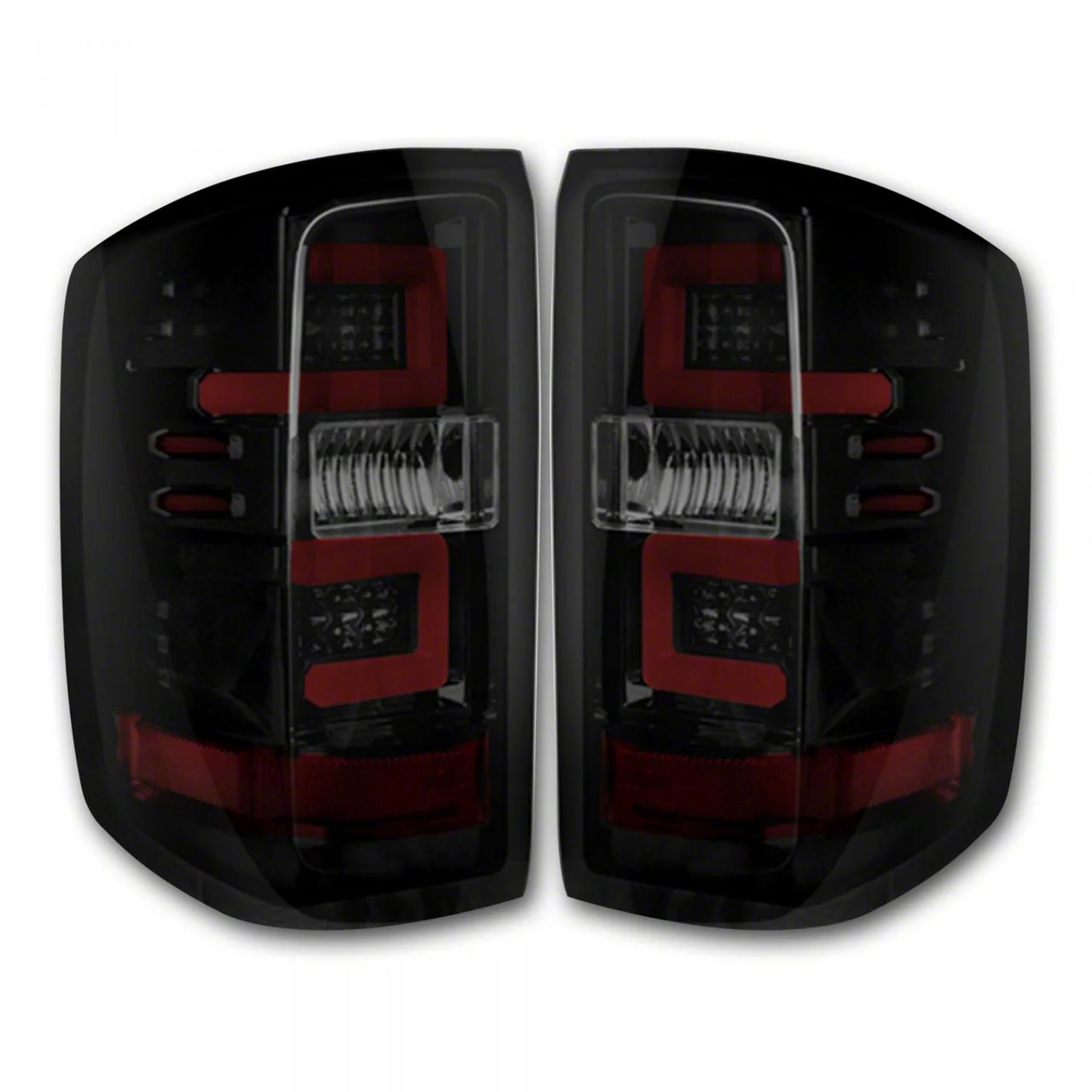 OLED Tail Lights; Chrome Housing; Smoked Lens (16-18 Silverado 1500 w/ Factory LED Tail Lights)
