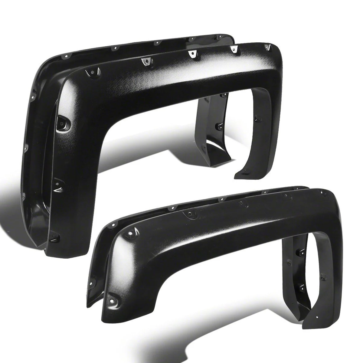 Pocket Style Fender Flares; Textured Black (14-18 Silverado 1500 w/ 5.80-Foot Short Box)
