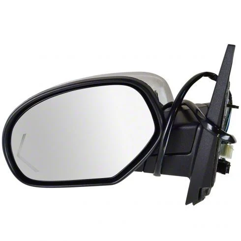 Powered Heated Memory Side Mirror with Chrome Cap; Driver Side (09-14 Silverado 1500)