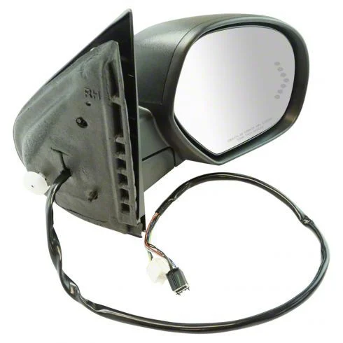Powered Heated Memory Side Mirror; Textured Black; Passenger Side (07-08 Silverado 1500)