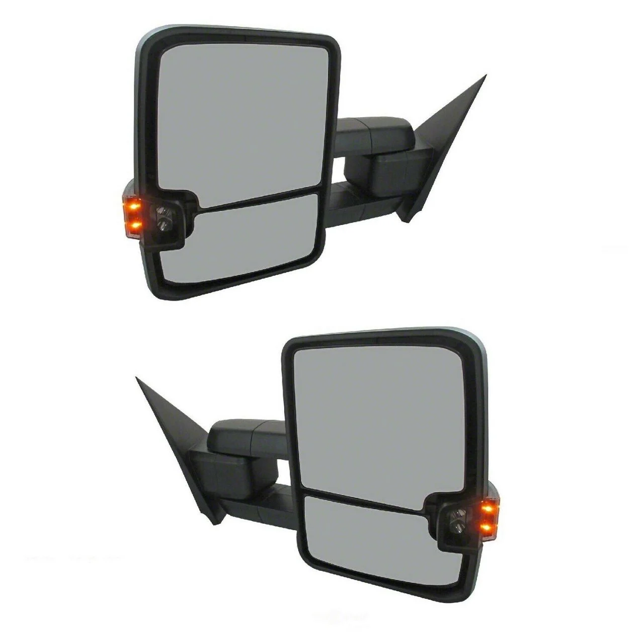 Powered Heated Power Folding Towing Mirrors with Black and Chrome Caps (14-18 Silverado 1500)