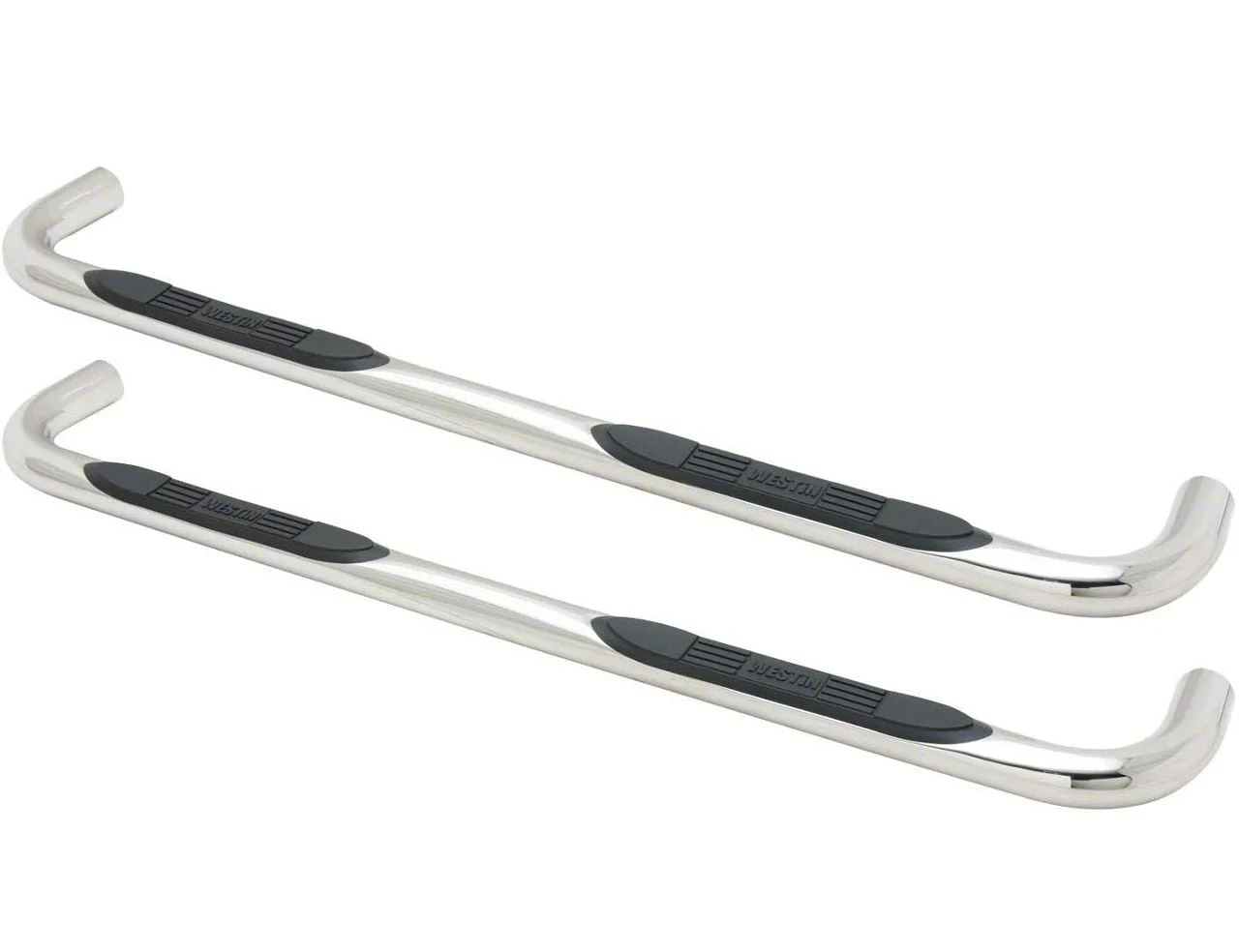 E-Series 3-Inch Nerf Side Step Bars; Stainless Steel (14-18 Silverado 1500 Crew Cab)