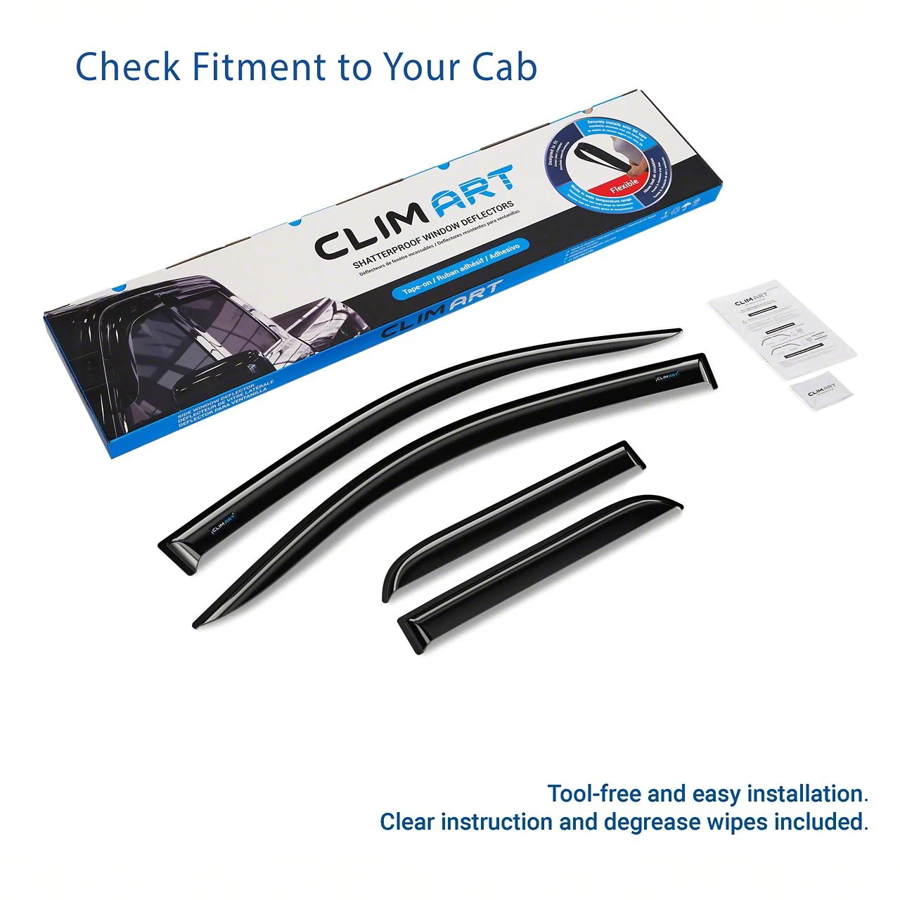 Tape-On Window Deflectors (14-18 Silverado 1500 Double Cab)