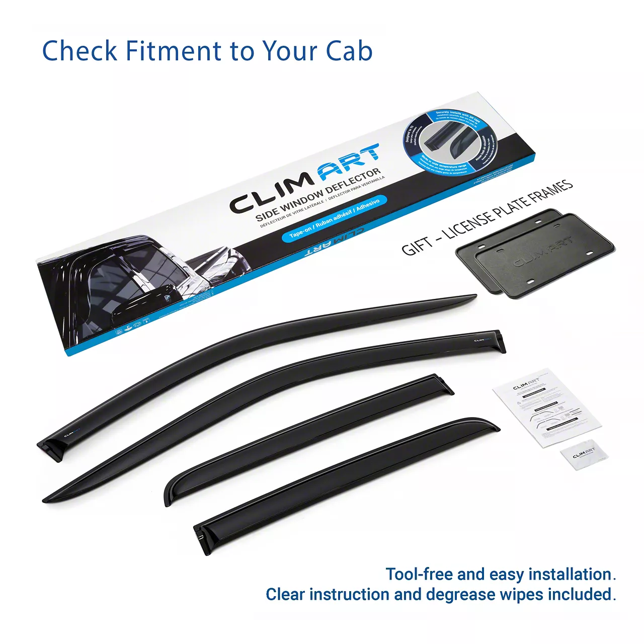 Tape-On Window Deflectors (19-26 Silverado 1500 Double Cab)