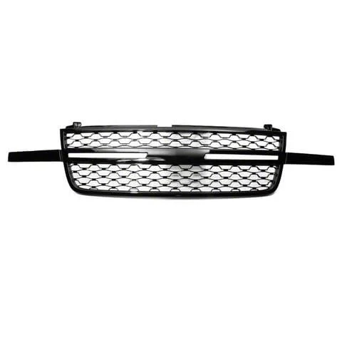 Upper Replacement Grille; Gloss Black (05-06 Silverado 1500)