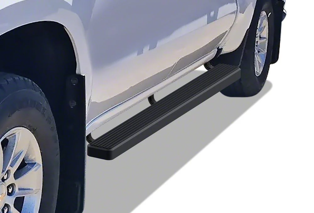 4-Inch iStep Running Boards; Black (20-26 Silverado 2500 HD Double Cab)