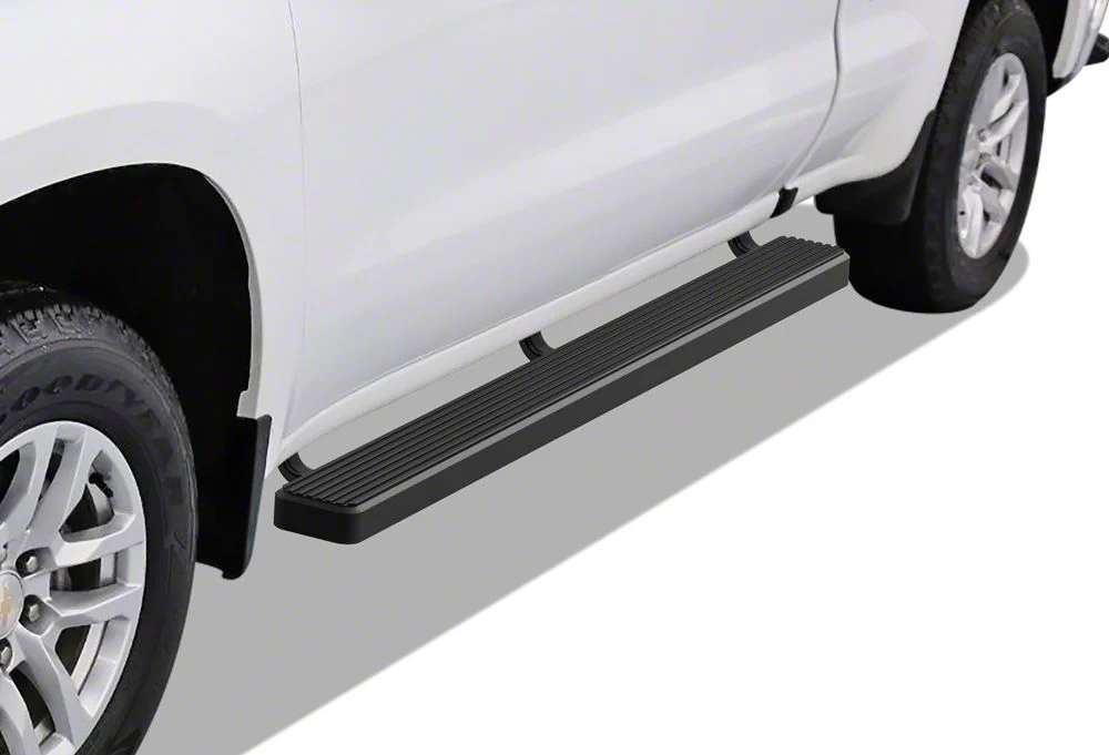 5-Inch iStep Running Boards; Black (20-26 Silverado 2500 HD Double Cab)