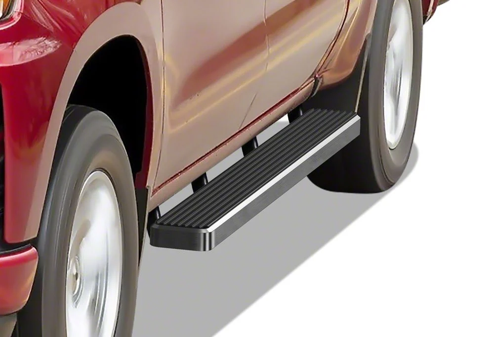 5-Inch iStep Running Boards; Hairline Silver (20-26 Silverado 2500 HD Crew Cab)