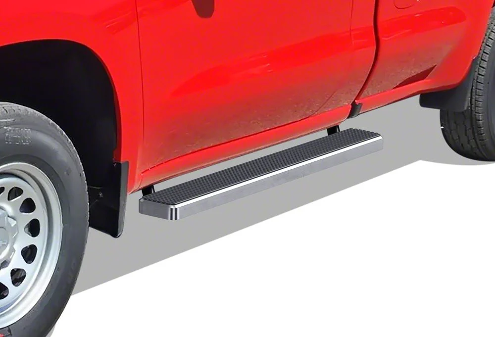 6-Inch iStep Running Boards; Hairline Silver (20-26 Silverado 2500 HD Regular Cab)