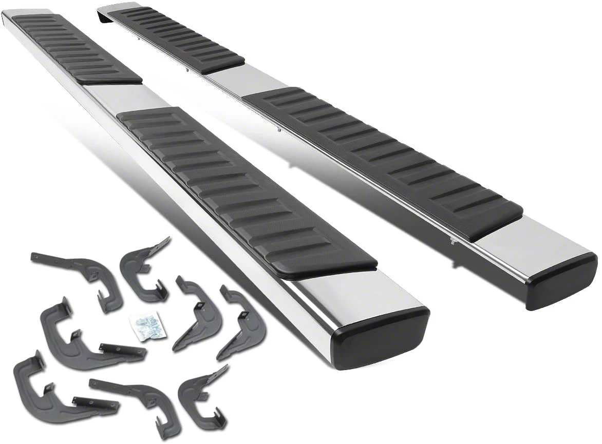 6-Inch Running Boards; Stainless Steel (07-19 Silverado 2500 HD Crew Cab)