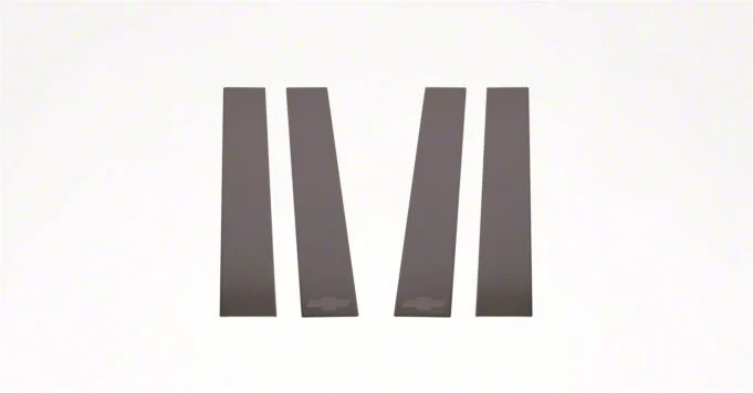 Putco Black Platinum Pillar Posts with Bowtie Logo (15-19 Silverado 2500 HD Double Cab, Crew Cab)