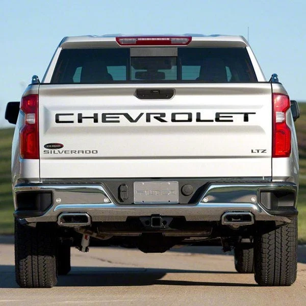 Putco Black Platinum Tailgate Insert Letters (20-26 Silverado 2500 HD)
