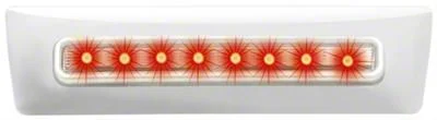 Chrome LED Non-Locking Tailgate Handle; Red LED; Clear (07-14 Silverado 2500 HD)