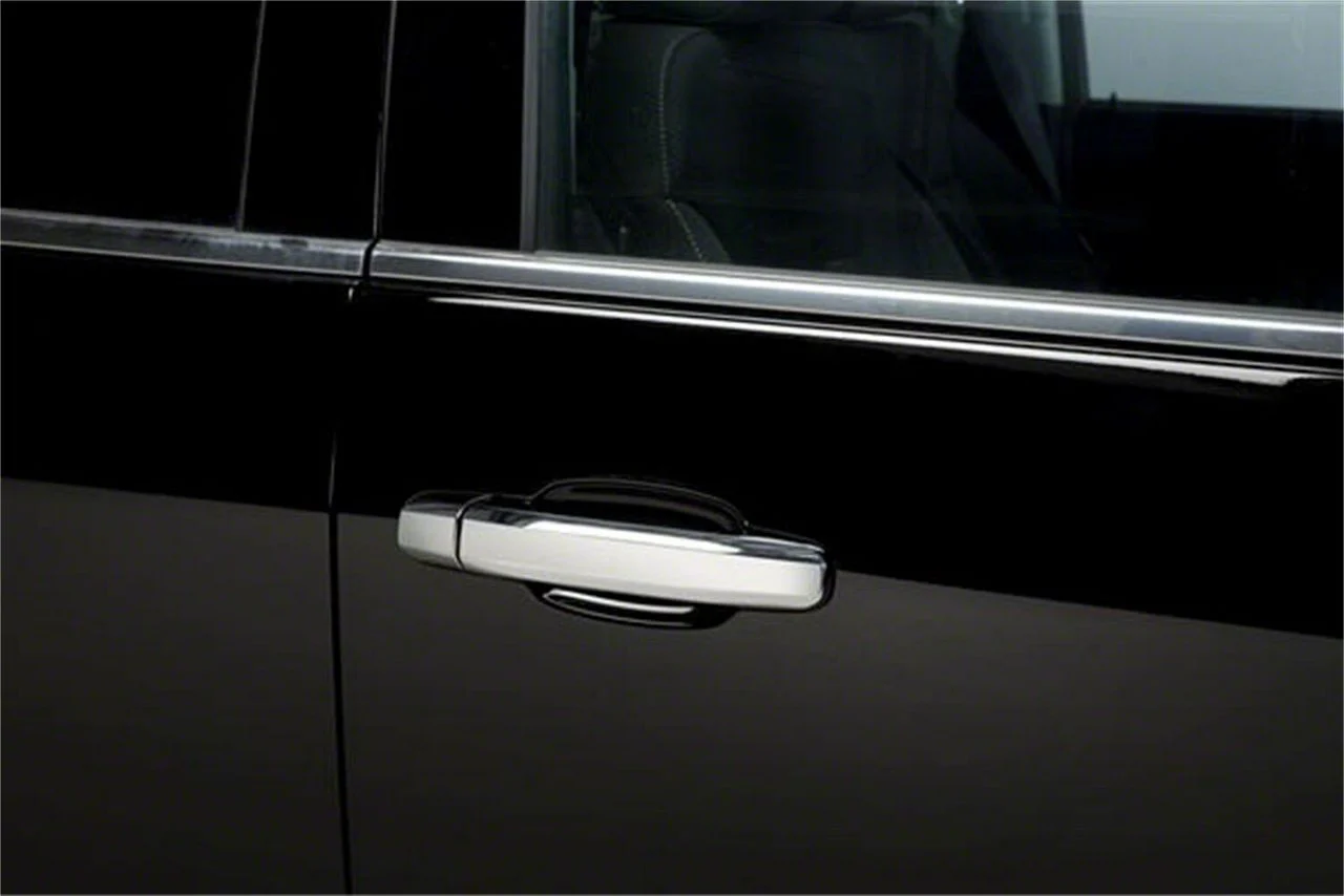 Putco Door Handle Covers without Passenger Keyhole; Chrome (15-19 Silverado 2500 HD Regular Cab, Double Cab)