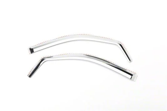 Putco Element Chrome Window Visors; Channel Mount; Front (10-14 Silverado 2500 HD Regular Cab)