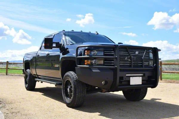 Elevation Front Bumper; Fine Textured Black (15-19 Silverado 2500 HD)