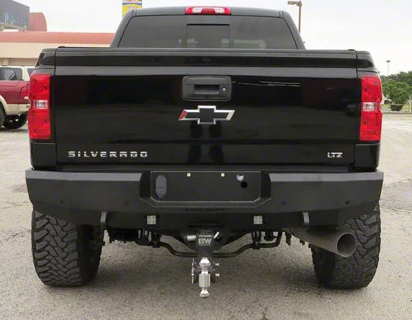 Fortis Rear Bumper; Textured Black (11-19 Silverado 2500 HD)