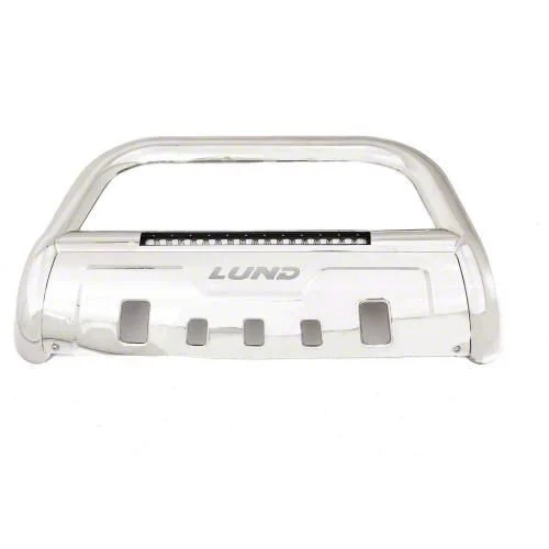 Bull Bar with LED Light Bar; Stainless Steel (11-19 Silverado 2500 HD)