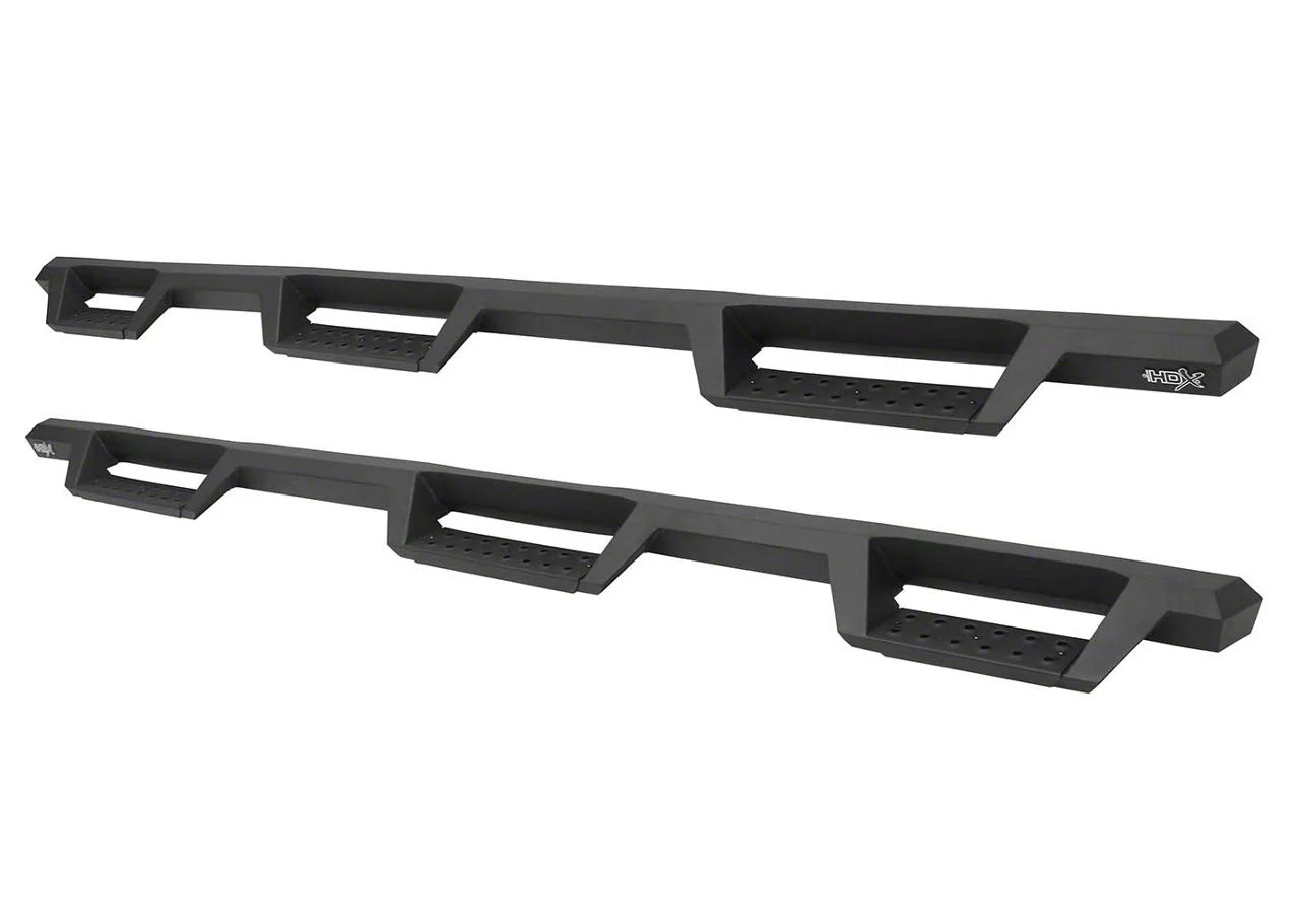 Westin HDX Drop Wheel-to-Wheel Nerf Side Step Bars; Textured Black (07-19 Silverado 2500 HD Crew Cab w/ 6.50-Foot Standard Box)