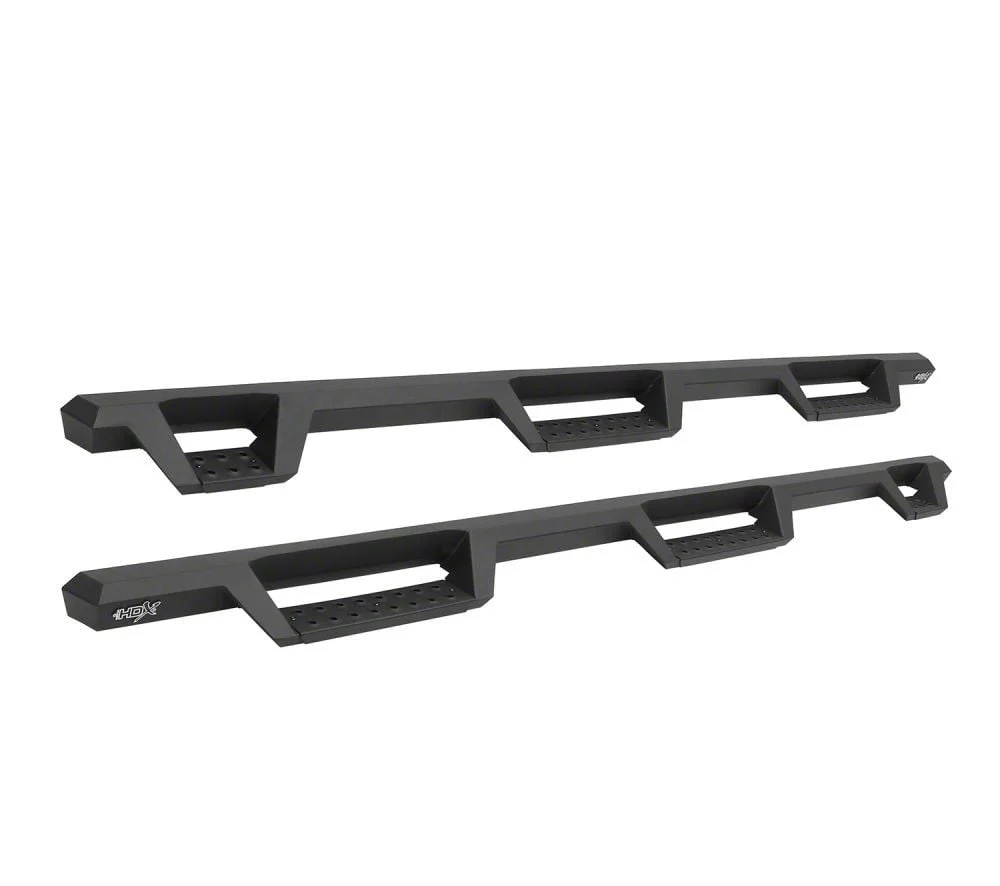 Westin HDX Drop Wheel-to-Wheel Nerf Side Step Bars; Textured Black (20-26 Silverado 2500 HD Crew Cab w/ 6.90-Foot Standard Box)